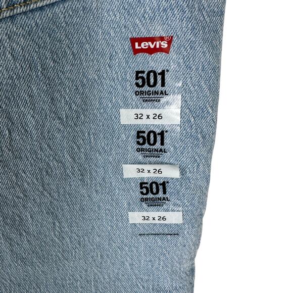 501 Original Cropped Levi's 32x26 Women NWT button High rise straight fitted hip - Picture 7 of 11
